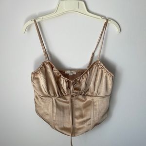 La Hearts Rose Gold Corset Top
